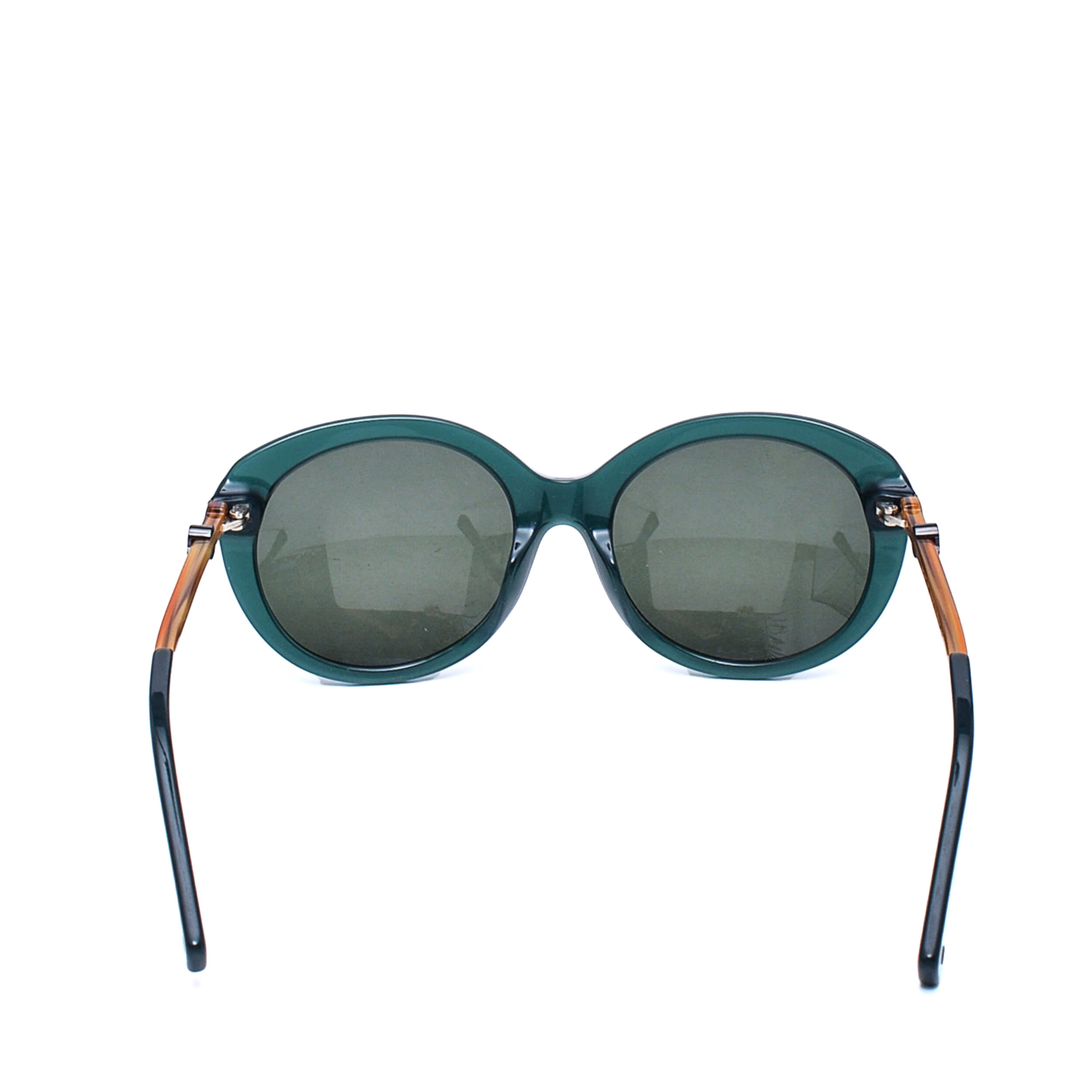 Moncler - Green Lunettes Oval Sunglasses / MC550S03